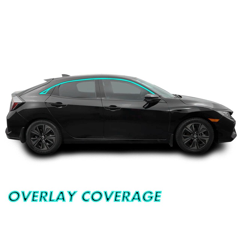 SlickMod Chrome Delete Blackout Vinyl Overlay for 2016-2021 Honda Civic