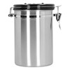 Coffee Beans Canister with Exhaust Valve Stainless Steel Storage Sealing