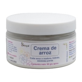 Crema Facial Arroz Aclara Hidrata Suaviza Arrugas y Manchas 90g