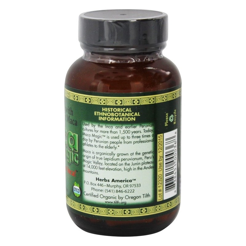 Certified Organic Maca Magic Capsules 60 ct