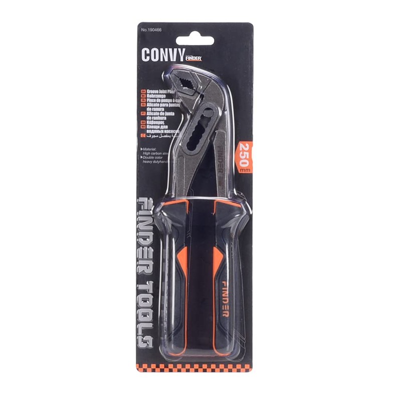 Convy Adjustable Groove, Arc, and Slip Joint Pliers, Red, convy-GJ117EU