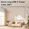 AIAUXAI 30ft USB C Cable,Extra Long 60W USB C to