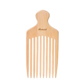 Msnasit Hair Pick for Curly Hair, Wide Tooth Detangling Comb with Ergonomic Handle, Natural Volume & Styling Tool for Men Women Kids