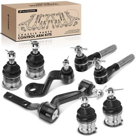 A-Premium Set of 8, Front Upper Lower Ball Joint, Outer Tie Rod End, Idler Arm, Pitman Arm, Compatible with Dodge Dakota 1991 1992 1993 1994 1995 1996, 4WD Only