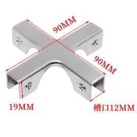 Glass Clamp,+-Shaped Glass clamp Stainless Steel Glass Support Bracket, Suitable for 8-10mm Glass