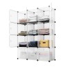 4-Tier Closet Storage Cabinet - 12-Cube, Modular & Matte ​Wardrobe