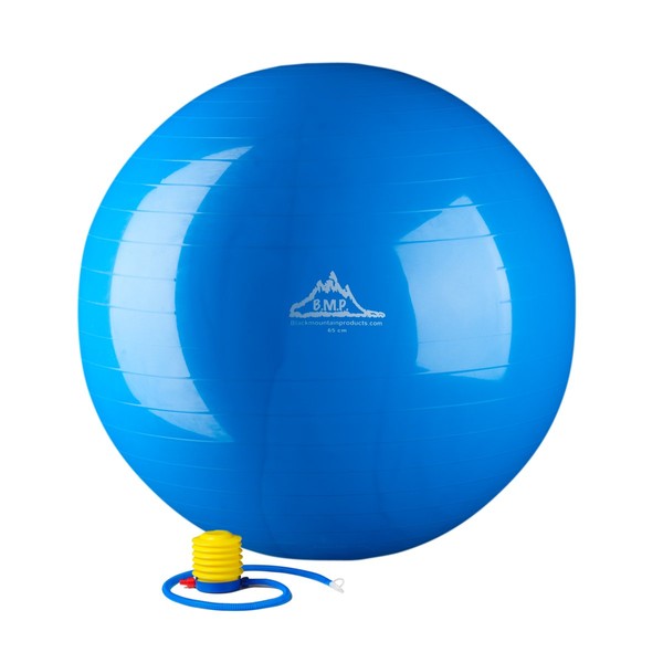 Black Mountain Products Static Strength Exercise Stability Ball with Pump,