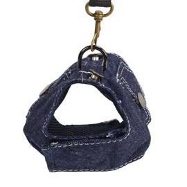 Dog Harness for Denim Jackets, Jeans Dog Harness, Prevent Choking, Breathable Mesh, Prevent Neck Rips with Nylon Dog Leash M
