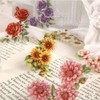 120 Blätter Blume Sticker Set PET Blumensticker Scrapbook Zubehör Bunte