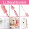 Pink Travel Baby Bottle Cleaner Kit – 6-in-1 Portable Brush