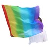 Winged Sirenny 33" Youth Silk Flex Flags for Christian Priase Dance, Church Prophetic Adoration Banner (Rainbow)