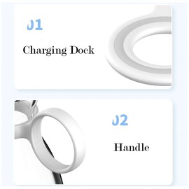 Mini Portable Blender (Clear), Cordless, Food Grade Material, 12fl oz, Magnetic Charging, Waterproof, Fresh & Light, Personal Blender for Shakes & Smoothies - White