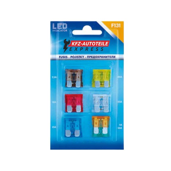KFZ-Autoteile Express, LED Status Car Bottle Fuses Set of 12