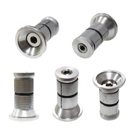 Pirhosigma Bicycle Front Fork Headset Expansion Bolt Screw Compression Plug Suspension Inserts 6 Sizes Core 28.6/31.8mm 24 to 30 mm Expander Reusable CNC Knurling Aluminum Alloy for Mountain Bik