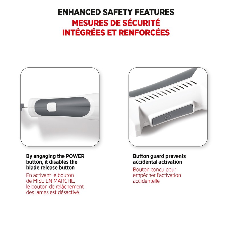 Starfrit Electric Knife with Offset Blades Precision Slicing Enhanced Safety