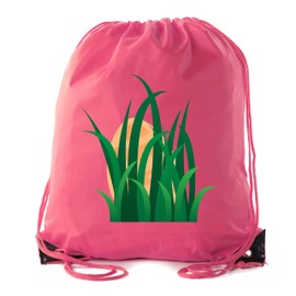 Mato & Hash Easter Basket Bags, Bulk Drawstring Backpacks, Party Favor Goody Bags for Easter - No Peaking - Pink CA2500EasterDTG S6