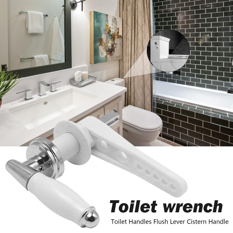 Metal Toilet Handle Cistern Lever Replacement Flush Lever Kit Metal