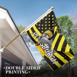 Aoryalps Pittsburgh City Outdoor Flag, 3' x 5' Banner, Polyester Fabric, Fade Resistant, Ideal for Gardens, Patios, Home Décor