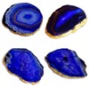 Blue Agate Coasters for Drinks - Set of 4 -