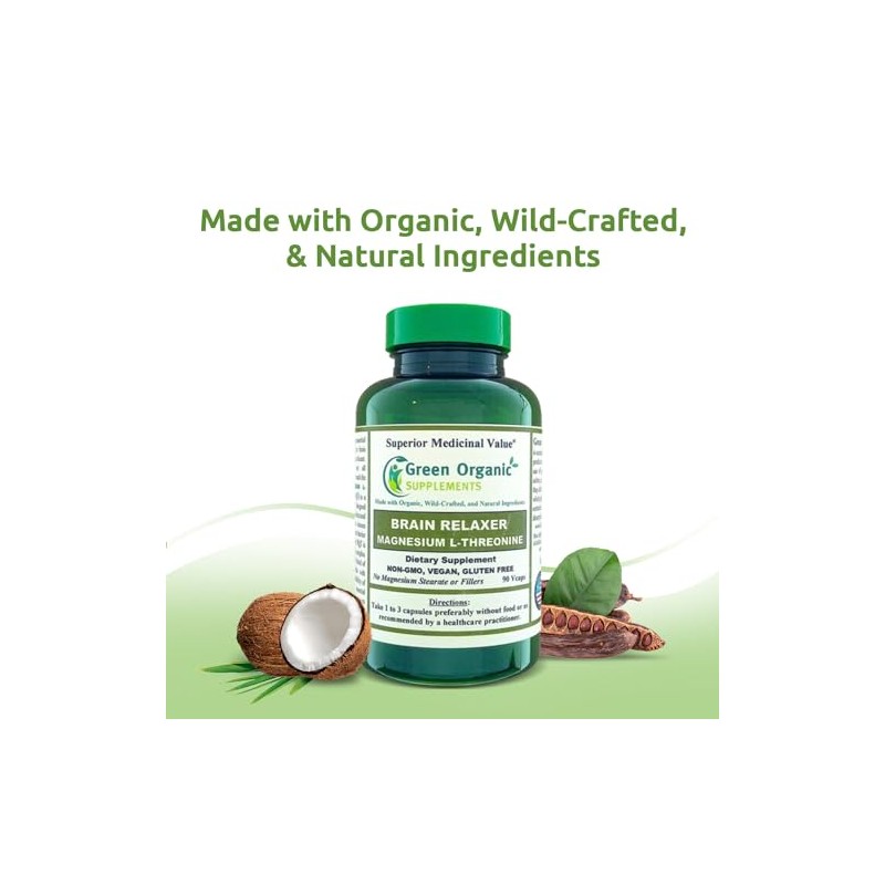 Green Organic Supplements Magnesium L-Threonine 90 VCaps