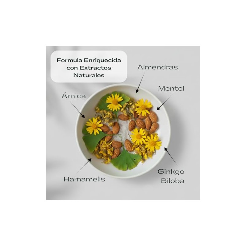 Crema para Piernas Relajante con Árnica, Ginkgo Biloba, Hamamelis y