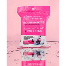 Toallitas Desmaquillantes Con Agua Micelar + Colágeno By Apple 30 Piezas