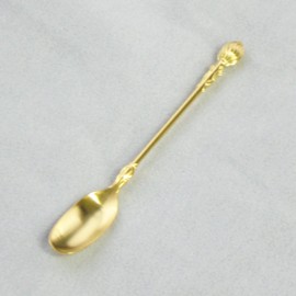 Nagao Brass Coffee Spoon Gold 5" Silphy Made in Japan