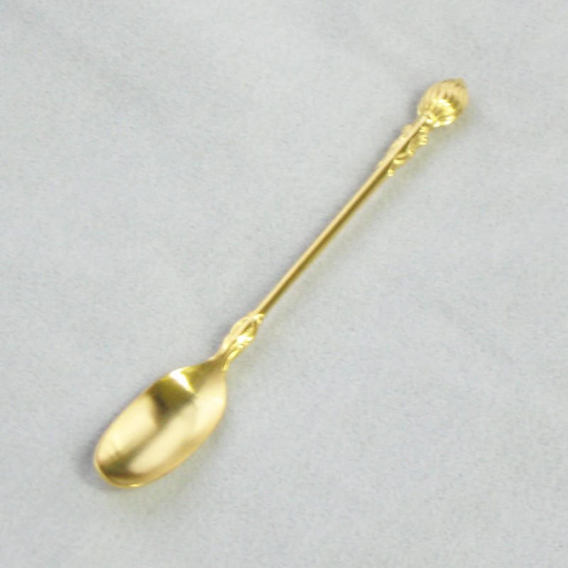 Nagao Brass Coffee Spoon Gold 5" Silphy Made in Japan