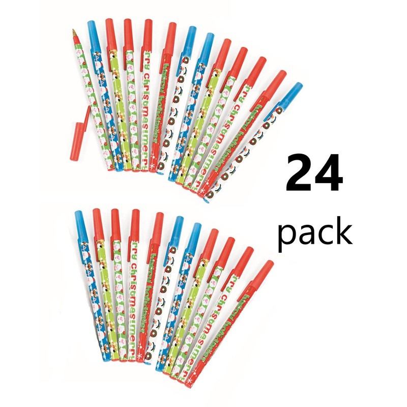 Fun Express Holiday Characters Stick Pen Assortment - 24 Pack