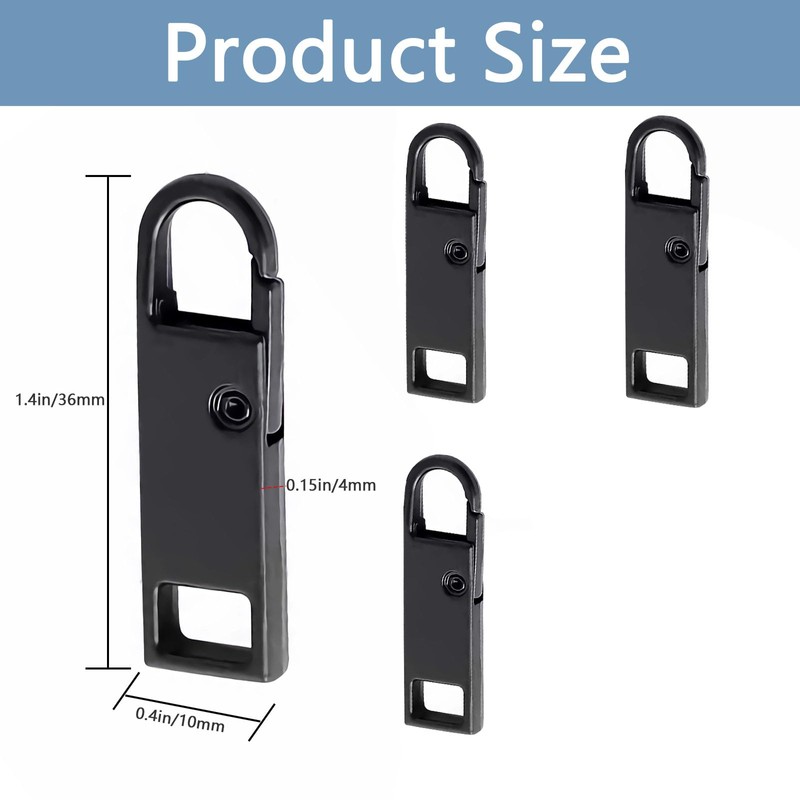 Deoward Zipper Pull Replacement Metal Zipper Handle Mend Fixer Zipper