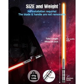 Dueling RGB light saber ,Somatosensory Controls Sound Effects,Premium Metal Hilt,Light Up Toys,Kids and adult toys， buster sword