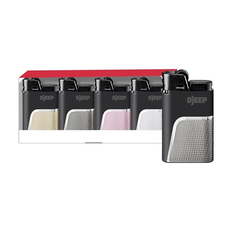 DJEEP Pocket Lighters, Bold Collection Textured, Unique Lighters, 24 Count