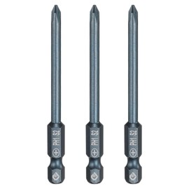 HARFINGTON 3pcs #1 Phillips Screwdriver Bit PH1 1/4" Hex Shank 3" (75mm) Long 0.16" Rod Magnetic Cross Head Drill Bits S2 Steel Industrial Screw Driver Bit for Electric Power Tools, Blue