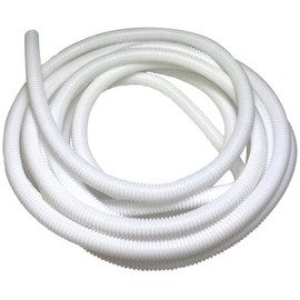 White Conduit Split Plastic Flexible Cable Tidy Solution Tube Trunking 10mm - 10m