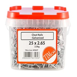 TIMCO Galvanized Clout Nails - 65 x 2.65-2.5kg Tub
