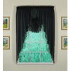 Today's Curtain Emelia Original Voile Fan Insert, Black, 30" W