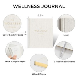 &And Per Se Self Care & Wellness Journal-Daily Gratitude And Meal Planner For Women & Men, Wellness & Self Care Planner With Goal & Reflection – Hardcover, Undated(Beige)