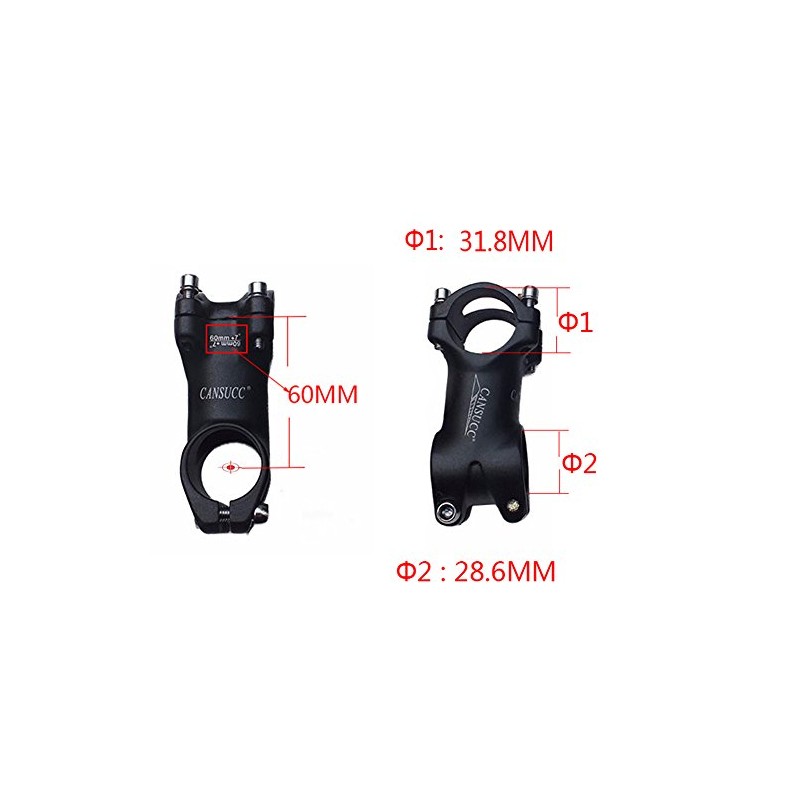 Bicycle Stem 31.8 × 60mm CANSUCC Mountain Bicycle Handlebar Stem