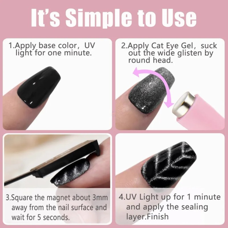 Imán Para Esmalte De Uñas De Ojo De Gato Kit