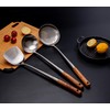FJNATINH Wok Spatula and Ladle,Skimmer Ladle Tool Set, 17inches Spatula