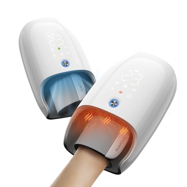 HubiCare Hand Massager with Heat and Compression, Roller Kneading Massage,