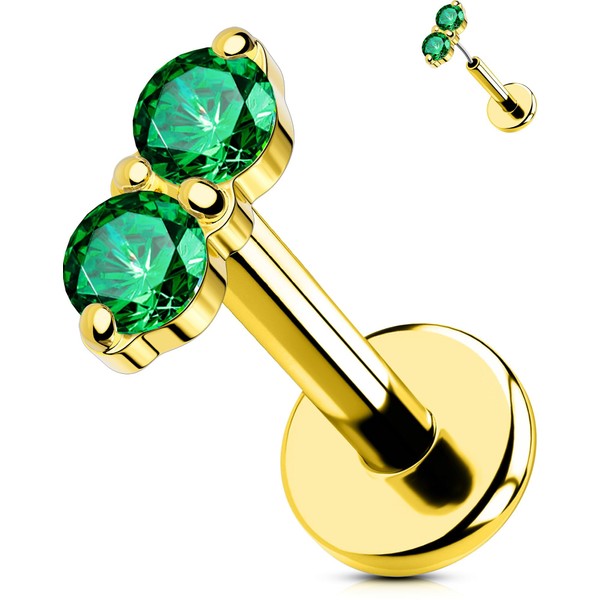 OUFER 16G Gold Helix Piercing 316L Surgical Steel Threadless Earring