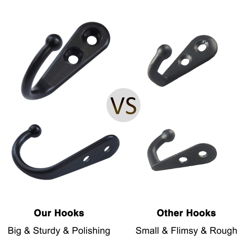14 PCS Wall Mounted Hooks Coat Hooks with 30 PCS
