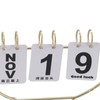 Metal Desk Calendar Modern Creative Tabletop Flip Calendar with LED