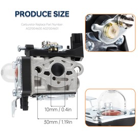 ZAMDOE SRM-2620 Carburetor Compatible for Echo SRM-2620T 26X BRD2620 HCA2620 PAS2620 PE2620 T262X LE262 A021004600 SRM2620 BRD2620 HCA2620 PAS2620 T262X 2620T PE-2620 Trimmer