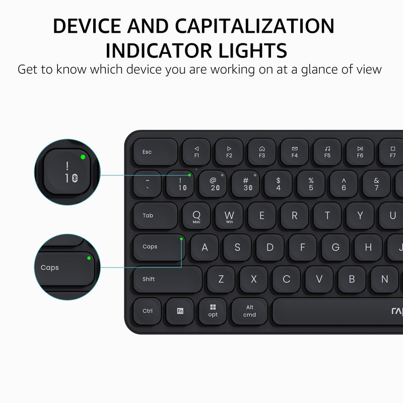 Rapoo 9560M Wireless Keyboard and Mouse Combo, Blade-Series E9550L 110-Key