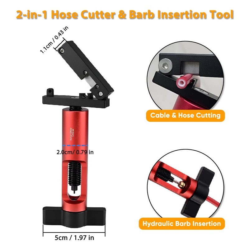 BESNIN Hydraulic Brake Hose Kit with 2-in-1 Cutter & Barb