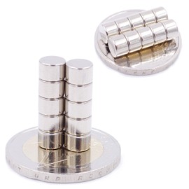 Brudazon 35 Mini Disc Magnets 6 x 4 mm N52 Strongest Level Neodymium Magnets Ultra Strong Power Magnet for Model Making, Photo, Whiteboard, Notice Board, Fridge, Crafts, Magnetic Disc Extra Strong