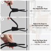 JEELAD Bungee Cord Cargo Strap with Hook and Carabiner, Adjustable