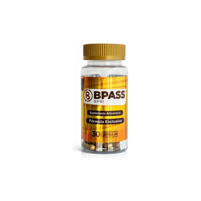 Kit Bpass Dorado Y Azul 30 Caps Bpri Suplemento Antes